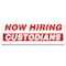Signmission Now Hiring Custodians Banner Apply Inside Accepting Application Single Sided B-120-30226 - alternate 1